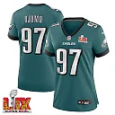 Zennovawear Moro Ojomo 97 Philadelphia Eagles Super Bowl LIX Women's Jersey - Midnight Green