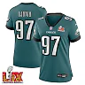 Zennovawear Moro Ojomo 97 Philadelphia Eagles Super Bowl LIX Women's Jersey - Midnight Green