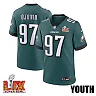 Zennovawear Moro Ojomo 97 Philadelphia Eagles Super Bowl LIX YOUTH Jersey - Midnight Green