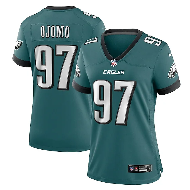 Zennovawear Moro Ojomo 97 Philadelphia Eagles Women's Team Game Jersey - Midnight Green