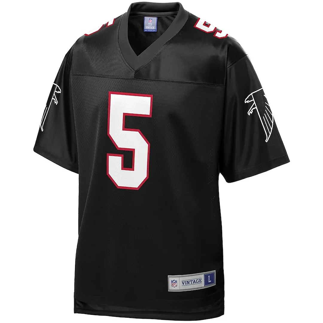 Zennovawear Morten Andersen 5 Atlanta Falcons NFL Pro Line Vintage Men Retired Jersey - Black