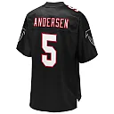Zennovawear Morten Andersen 5 Atlanta Falcons NFL Pro Line Vintage Men Retired Jersey - Black