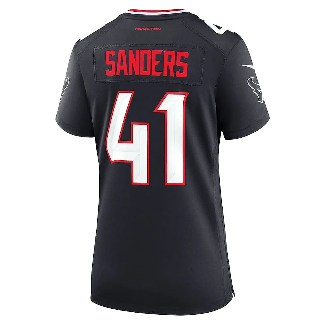 Zennovawear Myjai Sanders 41 Houston Texans Women's Team Game Jersey - Navy