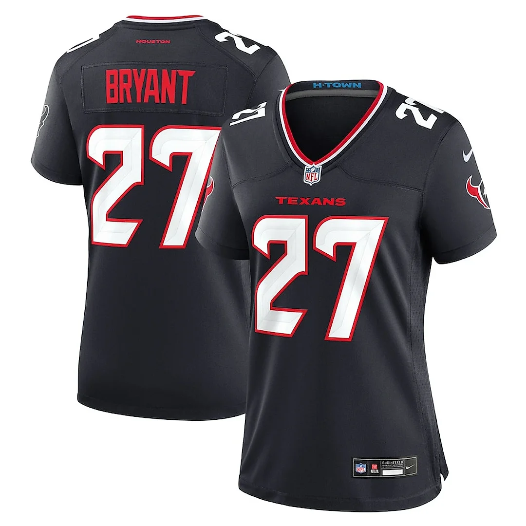 Zennovawear Myles Bryant 27 Houston Texans Women's Team Game Jersey - Navy