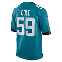 Zennovawear Myles Cole 59 Jacksonville Jaguars Team Game Men Jersey - Teal