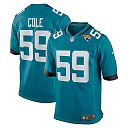 Zennovawear Myles Cole 59 Jacksonville Jaguars Team Game Men Jersey - Teal
