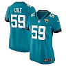 Zennovawear Myles Cole 59 Jacksonville Jaguars Women's Game Jersey - Teal