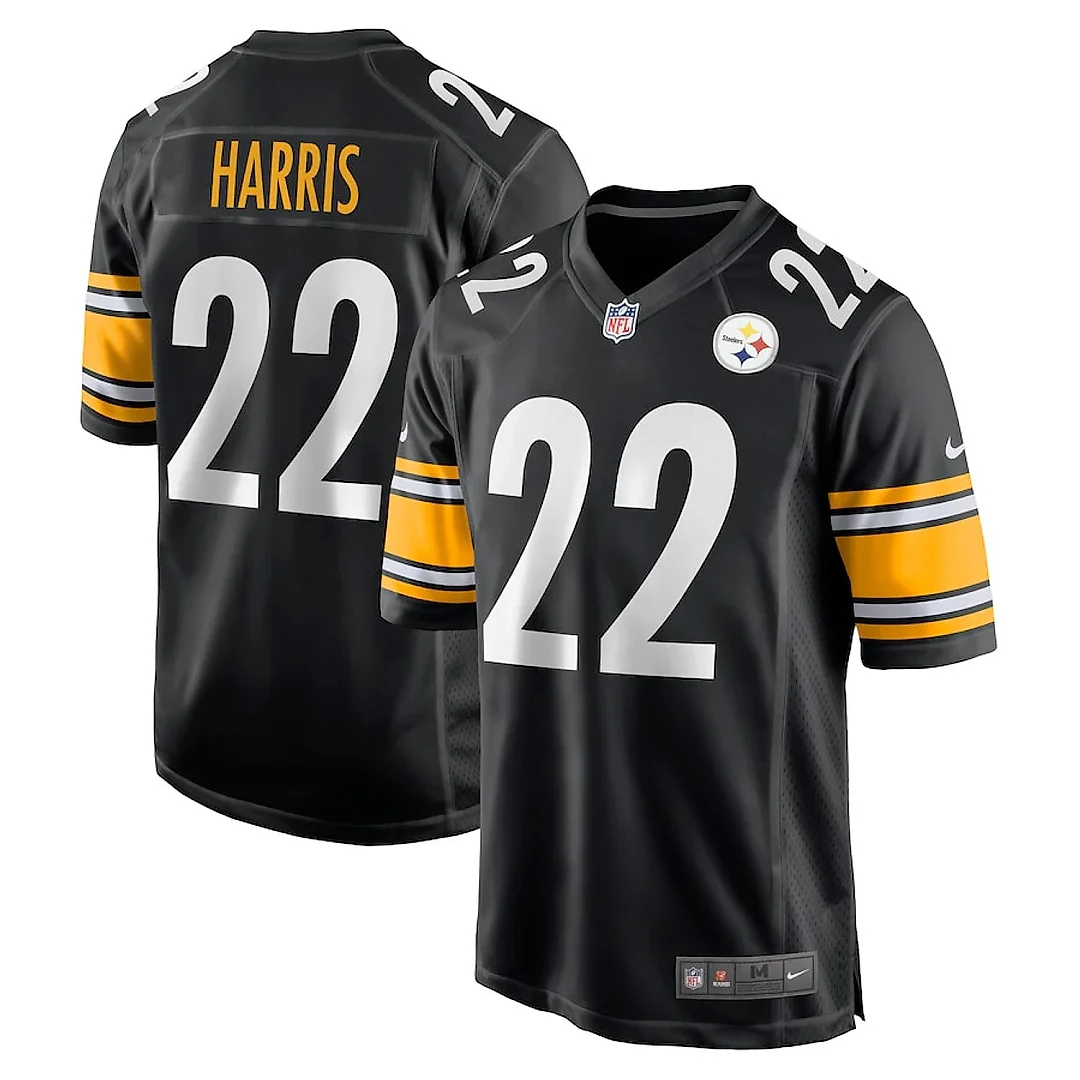 Zennovawear Najee Harris 22 Pittsburgh Steelers Game Men Jersey - Black