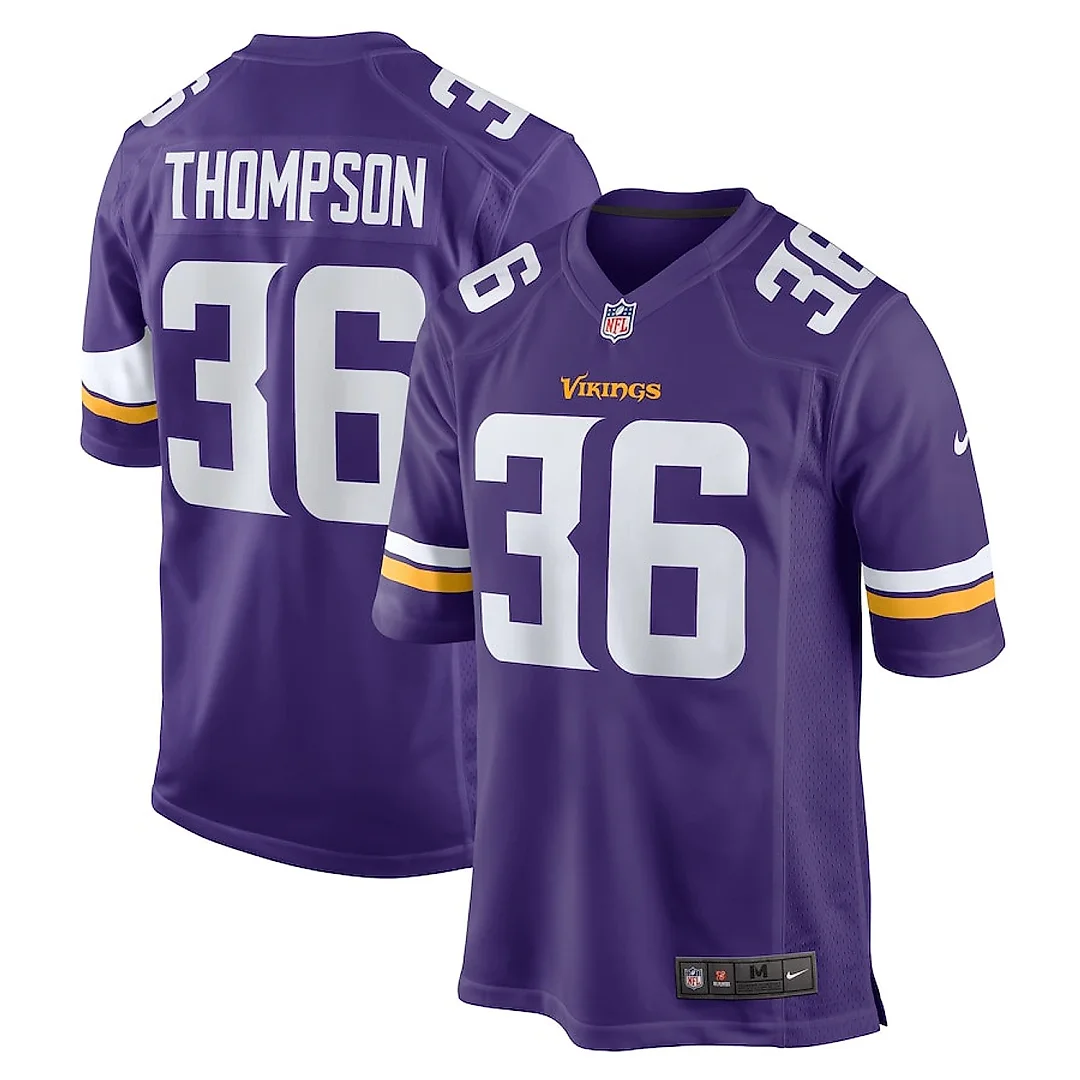 Zennovawear NaJee Thompson 36 Minnesota Vikings Game Men Jersey - Purple