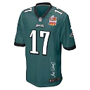 Zennovawear Nakobe Dean 17 Philadelphia Eagles Super Bowl LIX Champions Patch 'New Orleans - Where Passion Ignites' EMBROIDERED Game Men Jersey...