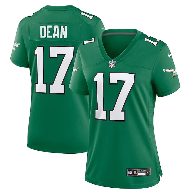 Zennovawear Nakobe Dean 17 Philadelphia Eagles Women's Alternate Game Jersey - Kelly Green