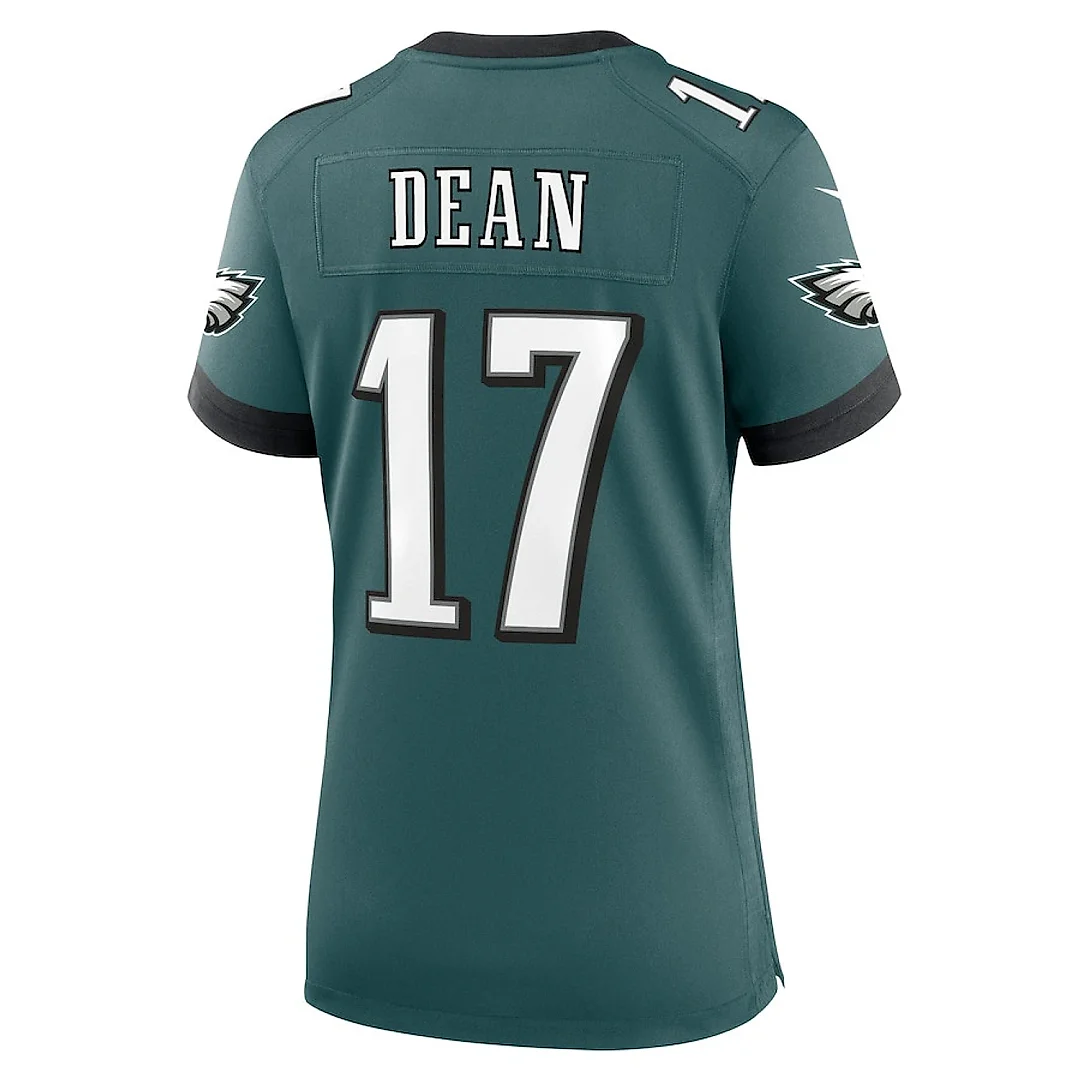 Zennovawear Nakobe Dean 17 Philadelphia Eagles Women's Team Game Jersey - Midnight Green