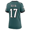 Zennovawear Nakobe Dean 17 Philadelphia Eagles Women's Team Game Jersey - Midnight Green