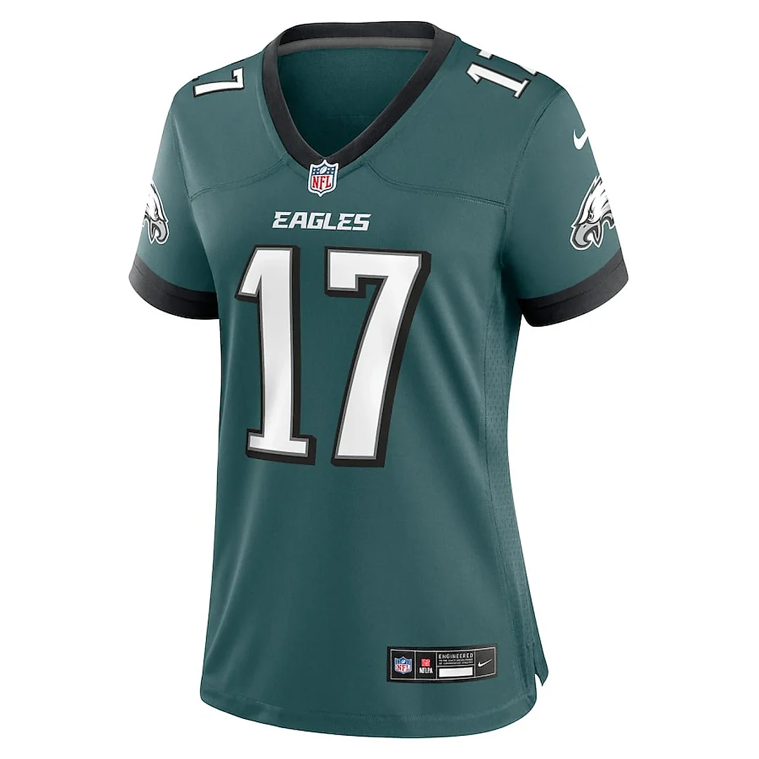 Zennovawear Nakobe Dean 17 Philadelphia Eagles Women's Team Game Jersey - Midnight Green