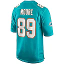 Zennovawear Nat Moore 89 Miami Dolphins Men Game Retired Jersey - Aqua