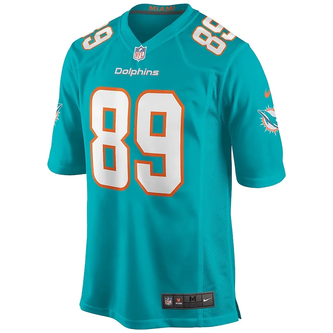Zennovawear Nat Moore 89 Miami Dolphins Men Game Retired Jersey - Aqua