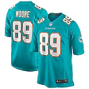Zennovawear Nat Moore 89 Miami Dolphins Men Game Retired Jersey - Aqua
