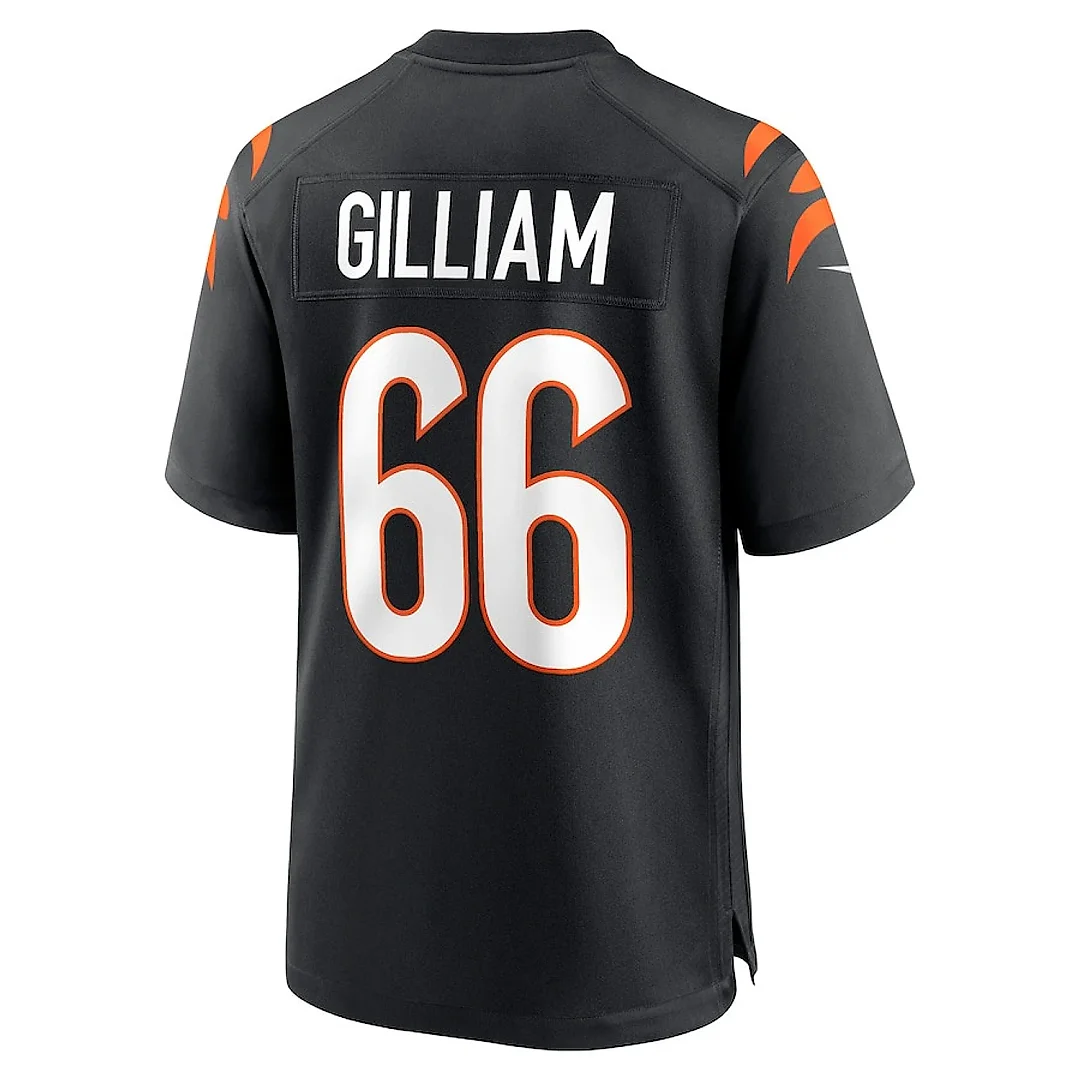Zennovawear Nate Gilliam 66 Cincinnati Bengals Team Game Men Jersey - Black