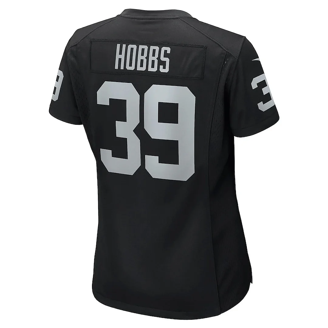 Zennovawear Nate Hobbs 39 Las Vegas Raiders Women Game Jersey - Black