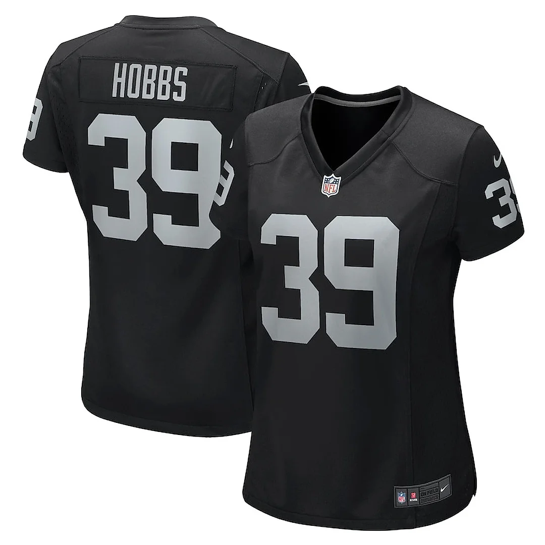 Zennovawear Nate Hobbs 39 Las Vegas Raiders Women Game Jersey - Black