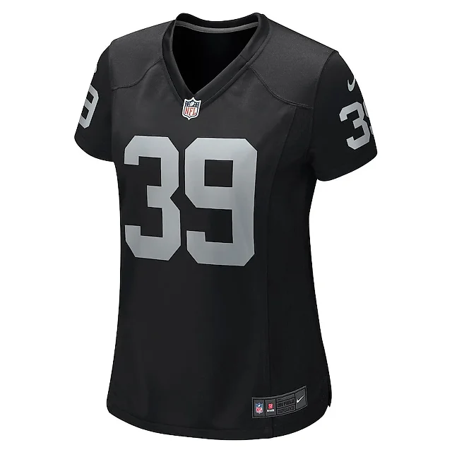 Zennovawear Nate Hobbs 39 Las Vegas Raiders Women Game Jersey - Black