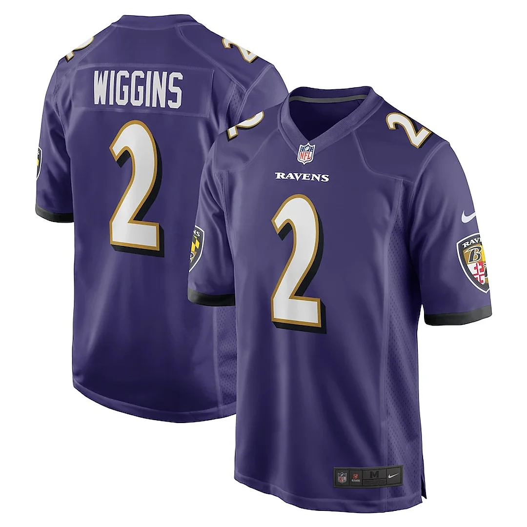 Zennovawear Nate Wiggins 2 Baltimore Ravens Player Game Jersey - Men