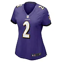 Zennovawear Nate Wiggins 2 Baltimore Ravens Women's Game Jersey - Purple