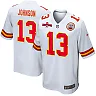 Zennovawear Nazeeh Johnson 13 Kansas City Chiefs AFC Champions Patch Game Men Jersey - White