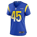 Zennovawear Neal Johnson Jr 45 Los Angeles Rams Women's Game Jersey - Royal
