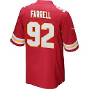 Zennovawear Neil Farrell 92 Kansas City Chiefs AFC Champions Patch Game Men Jersey - Red