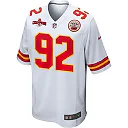 Zennovawear Neil Farrell 92 Kansas City Chiefs AFC Champions Patch Game Men Jersey - White