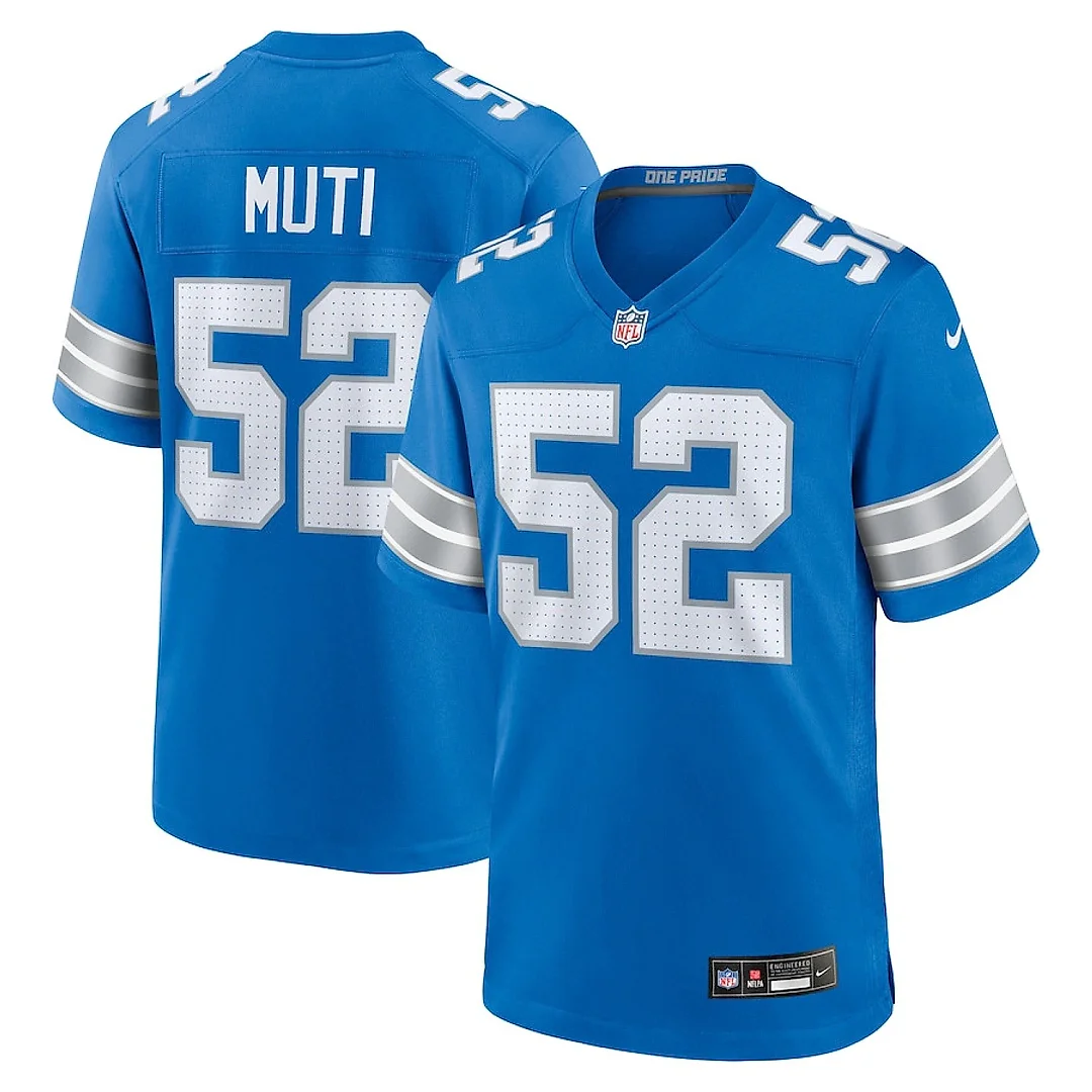 Zennovawear Netane Muti 52 Detroit Lions Game Men Jersey - Blue