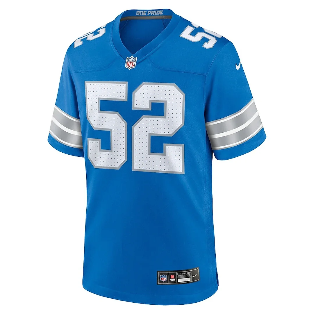 Zennovawear Netane Muti 52 Detroit Lions Game Men Jersey - Blue