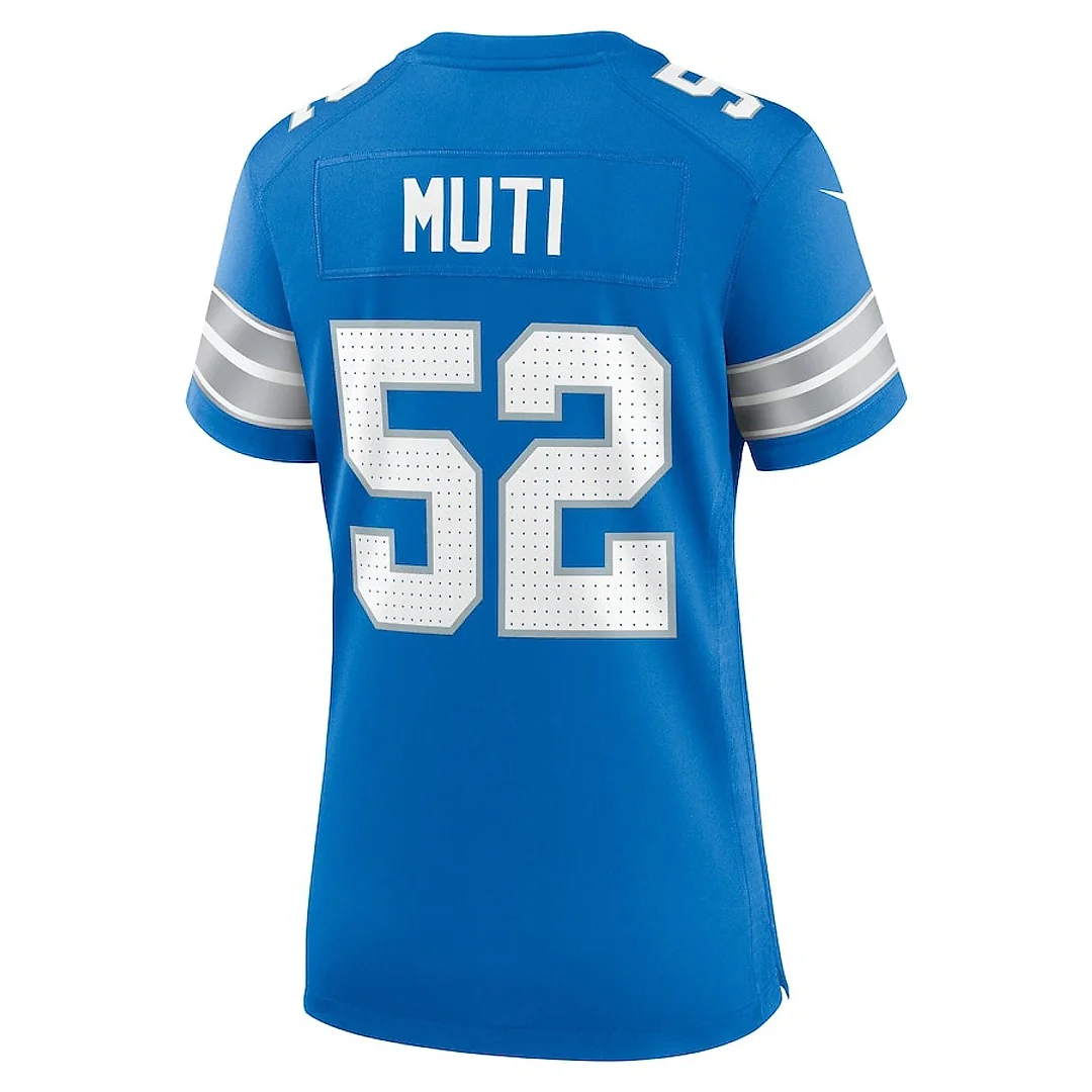Zennovawear Netane Muti 52 Detroit Lions Women's Game Jersey - Blue