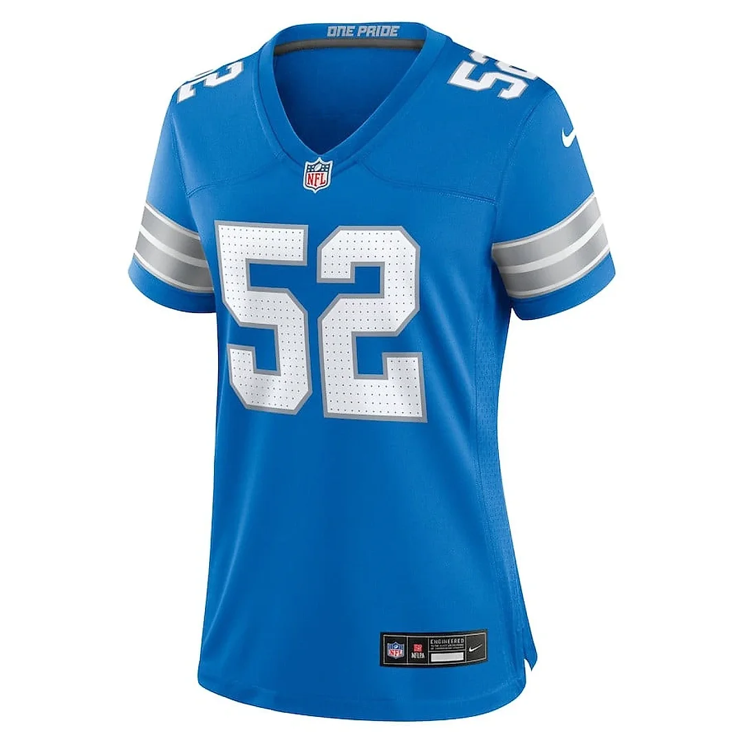 Zennovawear Netane Muti 52 Detroit Lions Women's Game Jersey - Blue