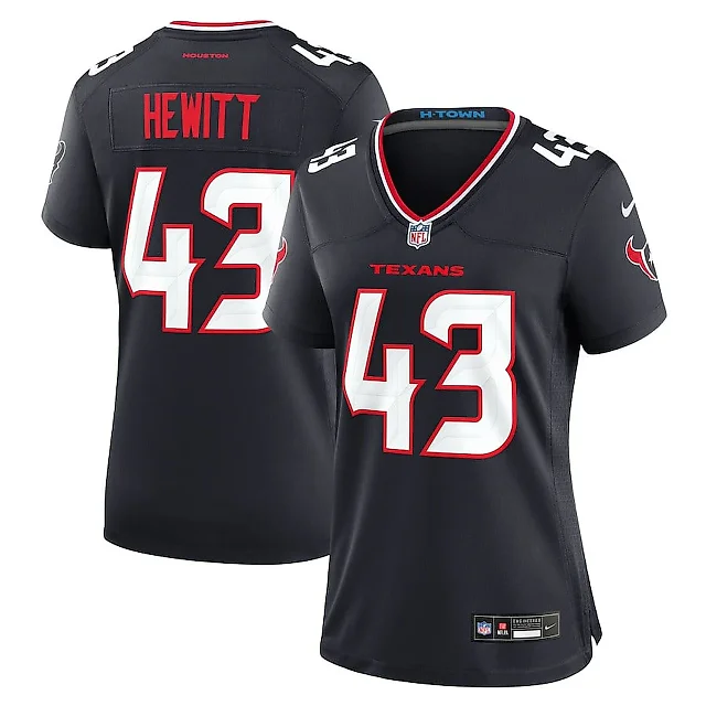 Zennovawear Neville Hewitt 43 Houston Texans Women's Team Game Jersey - Navy