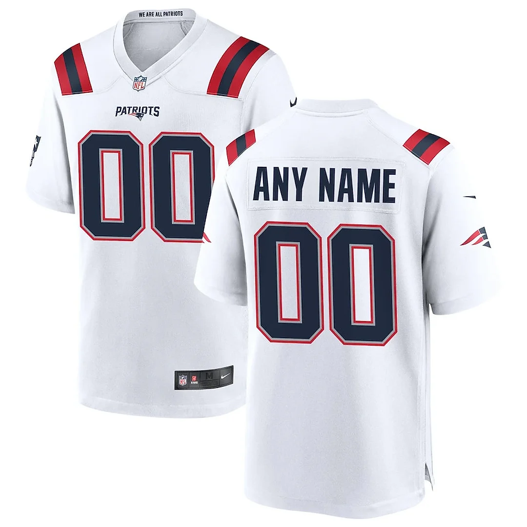 Zennovawear New England Patriots Men Custom Game Jersey - White