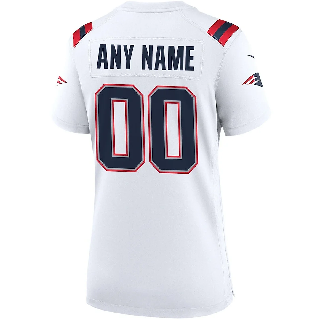 Zennovawear New England Patriots Women Custom Game Jersey - White