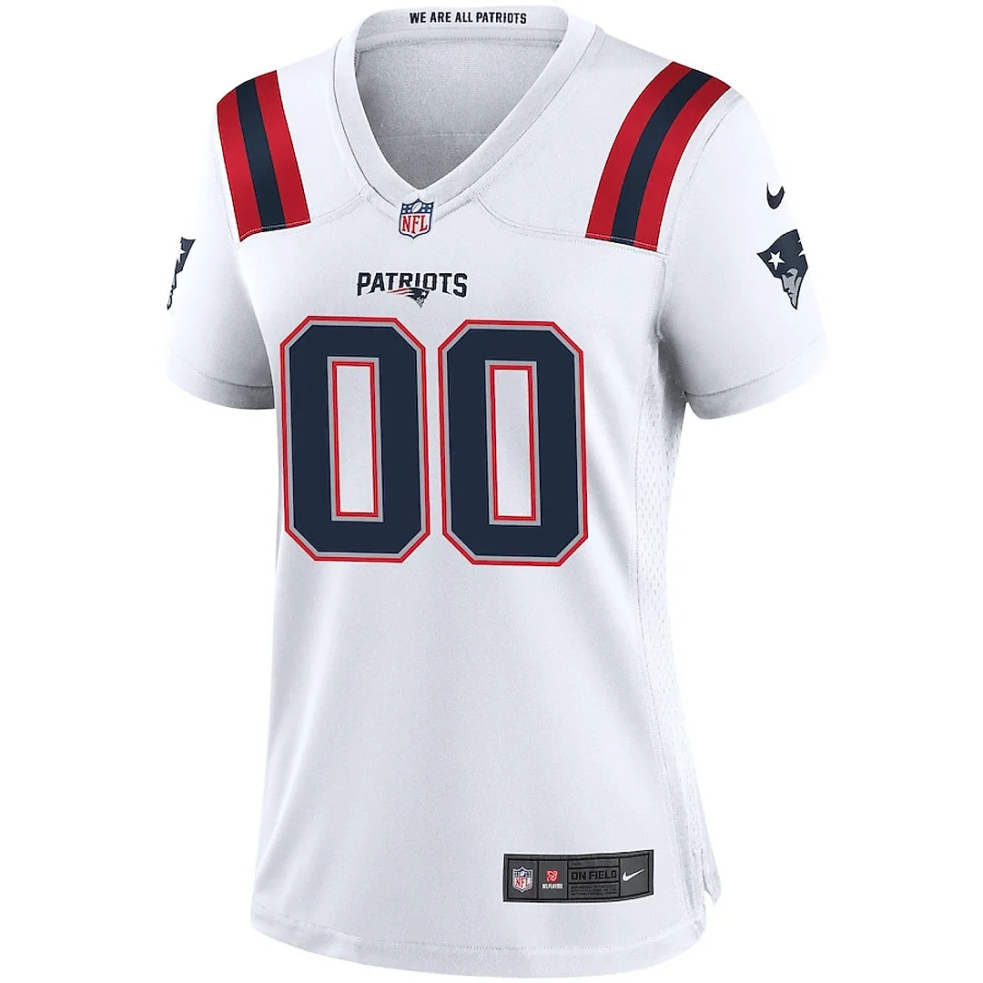 Zennovawear New England Patriots Women Custom Game Jersey - White