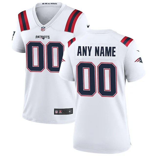 Zennovawear New England Patriots Women Custom Game Jersey - White
