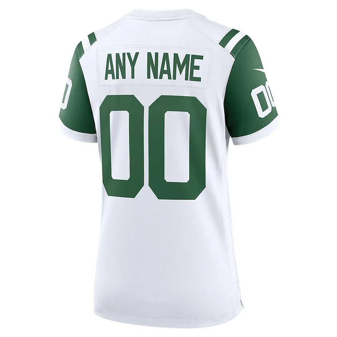 Zennovawear New York Jets Women's Classic Alternate Custom Jersey - White