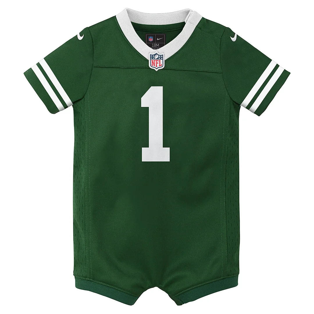 Zennovawear Ahmad Sauce Gardner New York Jets Newborn & Infant Game Romper Jersey - Legacy Green
