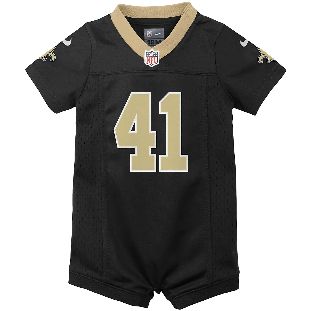 Zennovawear Alvin Kamara New Orleans Saints Newborn & Infant Romper Jersey - Black