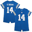 Zennovawear Amon-Ra St. Brown Detroit Lions Newborn & Infant Game Romper Jersey - Blue