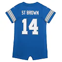 Zennovawear Amon-Ra St. Brown Detroit Lions Newborn & Infant Game Romper Jersey - Blue