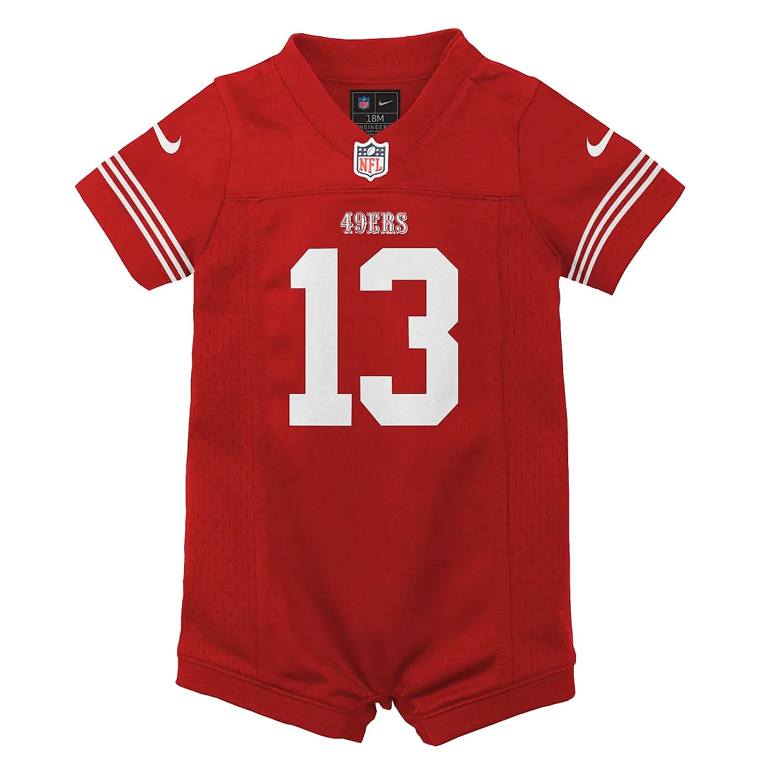 Zennovawear Brock Purdy San Francisco 49ers Newborn & Infant Game Romper Jersey - Scarlet