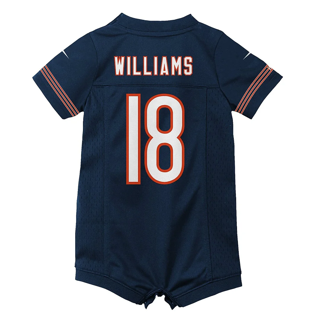 Zennovawear Caleb Williams Chicago Bears Newborn & Infant Game Romper Jersey - Navy