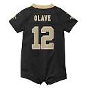 Zennovawear Chris Olave New Orleans Saints Newborn & Infant Game Romper Jersey - Black