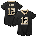 Zennovawear Chris Olave New Orleans Saints Newborn & Infant Game Romper Jersey - Black