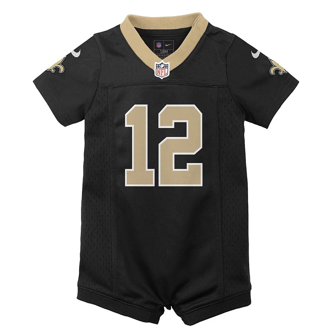 Zennovawear Chris Olave New Orleans Saints Newborn & Infant Game Romper Jersey - Black
